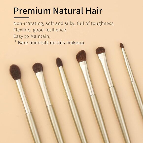 Enzo E200 Natural Goat Hair Eye Shadow Professional Eye Makeup Brushes Set, - Picture 2 of 5